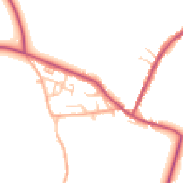 Daytime road noise heatmap for CV23 0NP