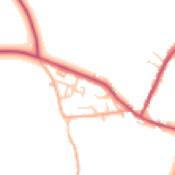 Daytime road noise heatmap for CV23 0NY