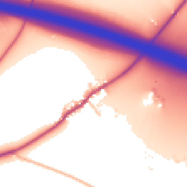 Daytime road noise heatmap for CV23 0PE