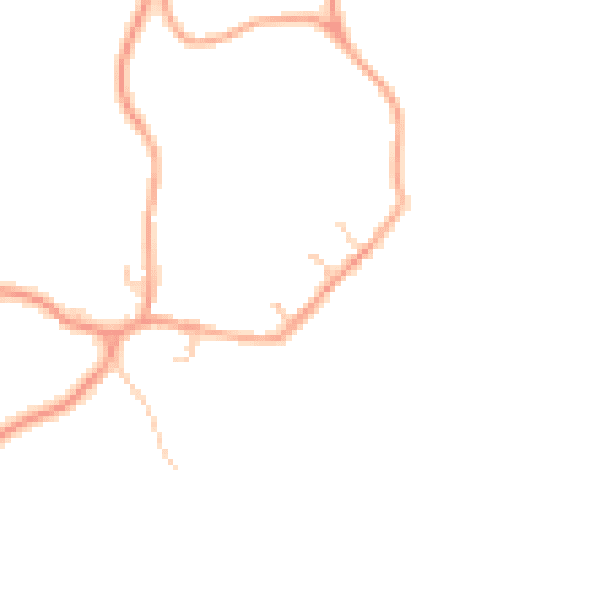Daytime road noise heatmap for CV23 0RA