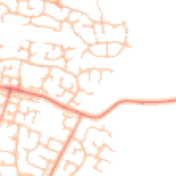 Daytime road noise heatmap for CV23 0SF