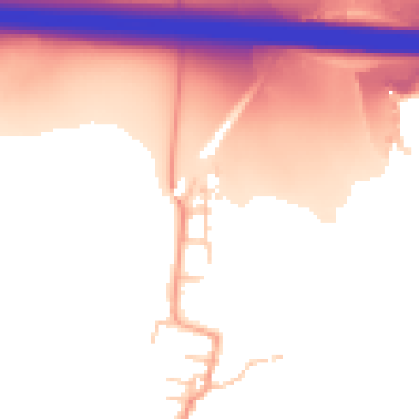 Daytime road noise heatmap for CV23 0SN