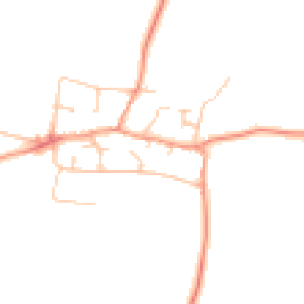 Daytime road noise heatmap for CV23 0TA