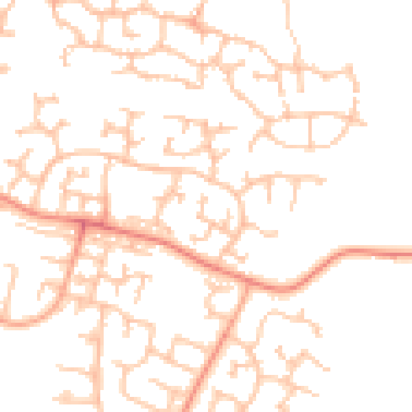 Daytime road noise heatmap for CV23 0UH