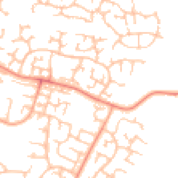 Daytime road noise heatmap for CV23 0UJ