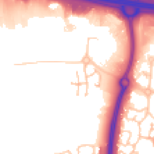 Daytime road noise heatmap for CV23 0YA
