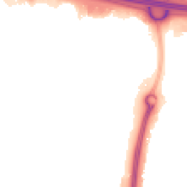 Night-time road noise heatmap for CV23 0YA