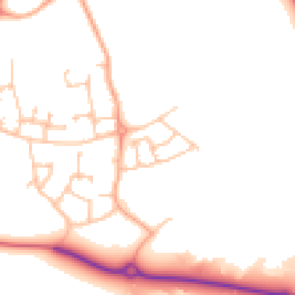 Daytime road noise heatmap for CV23 1AE