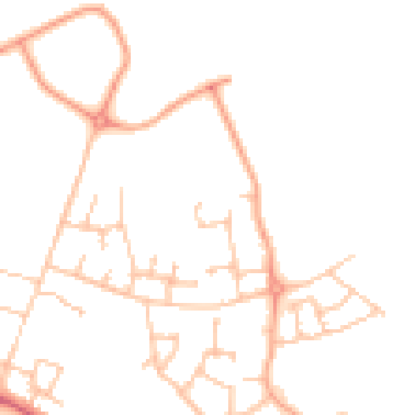 Daytime road noise heatmap for CV23 1AP