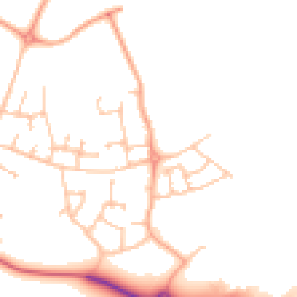 Daytime road noise heatmap for CV23 1AR