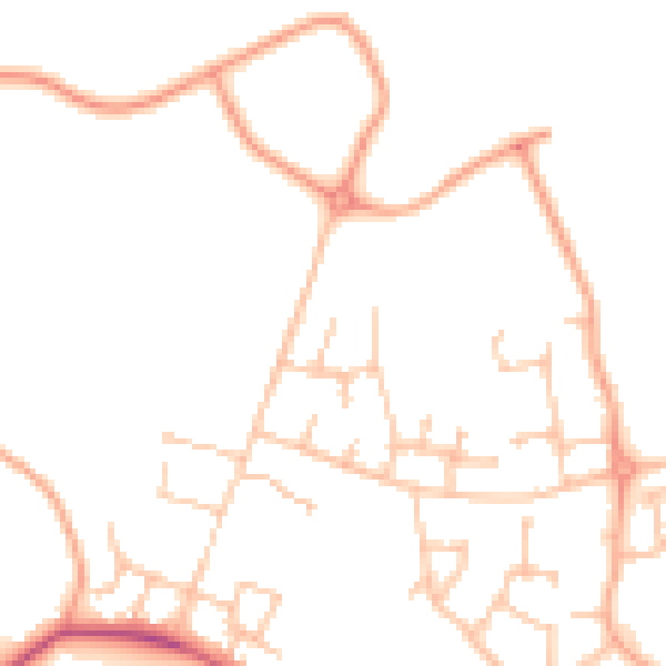 Daytime road noise heatmap for CV23 1BH