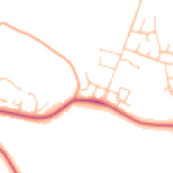 Daytime road noise heatmap for CV23 1BP