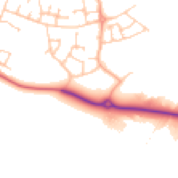 Daytime road noise heatmap for CV23 1FH