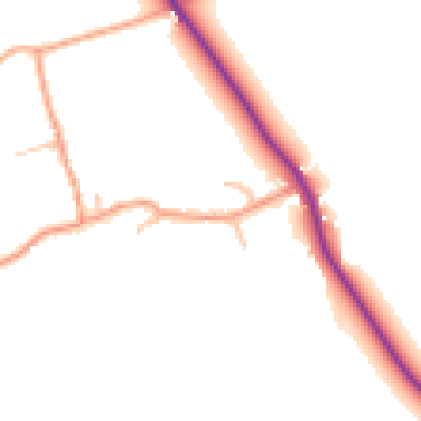 Daytime road noise heatmap for CV23 8BH