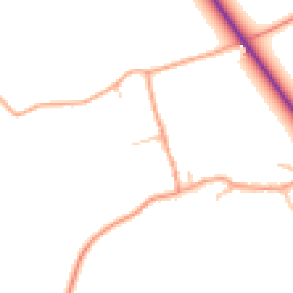 Daytime road noise heatmap for CV23 8BY