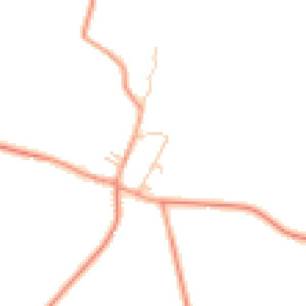Daytime road noise heatmap for CV23 8EN
