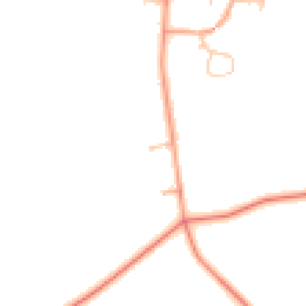 Daytime road noise heatmap for CV23 8TH