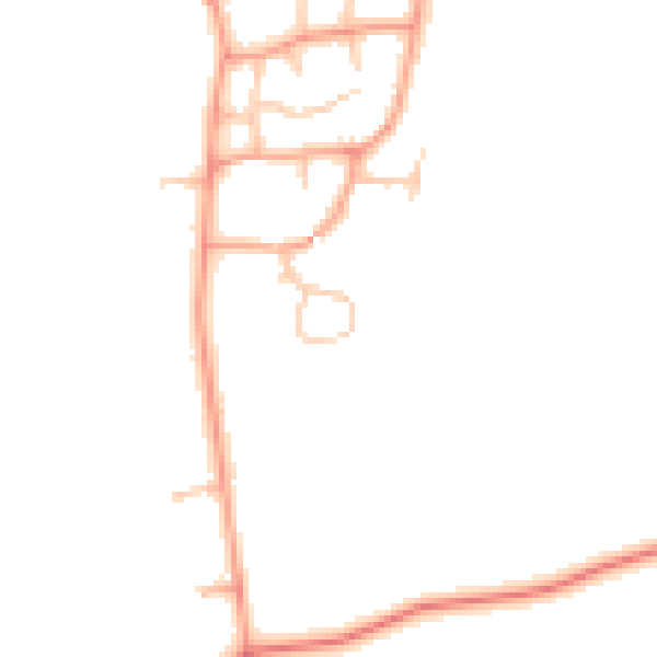 Daytime road noise heatmap for CV23 8TJ