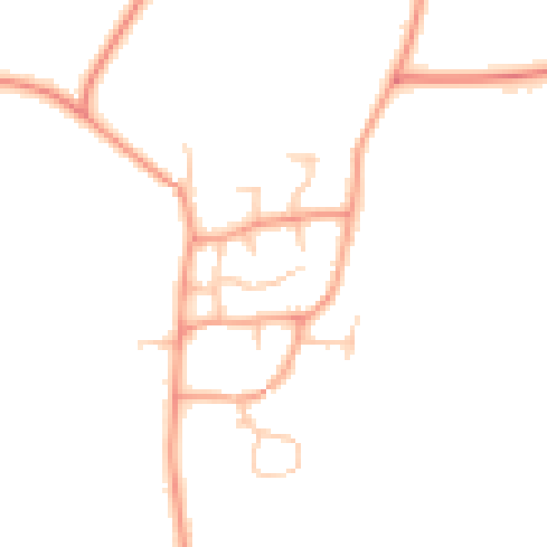 Daytime road noise heatmap for CV23 8TL