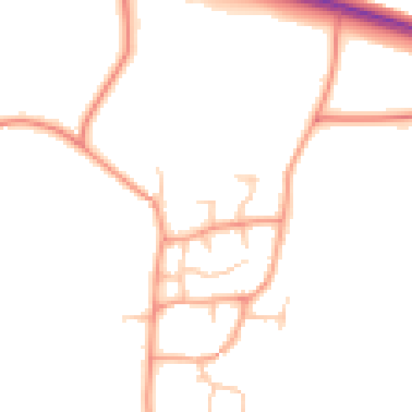 Daytime road noise heatmap for CV23 8TN