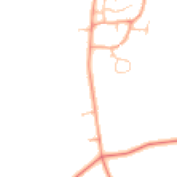 Daytime road noise heatmap for CV23 8TR