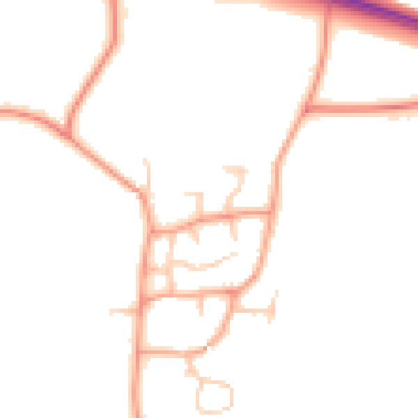 Daytime road noise heatmap for CV23 8UE