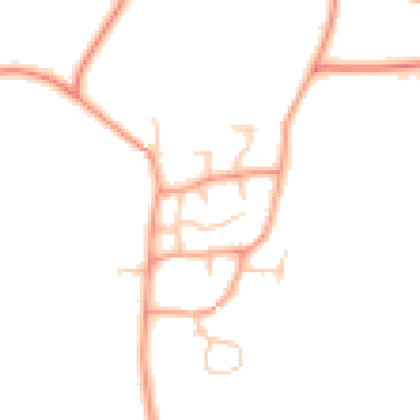 Daytime road noise heatmap for CV23 8UF