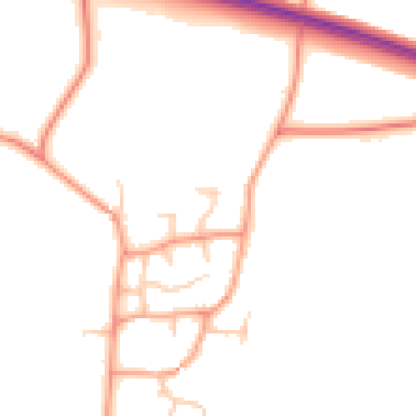 Daytime road noise heatmap for CV23 8UG