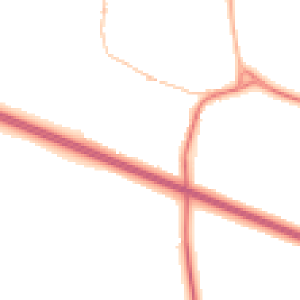 Night-time road noise heatmap for CV23 8UY