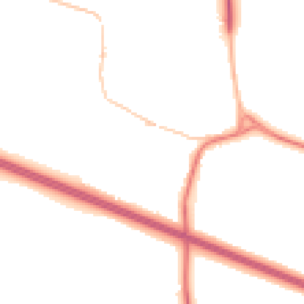 Night-time road noise heatmap for CV23 8UZ