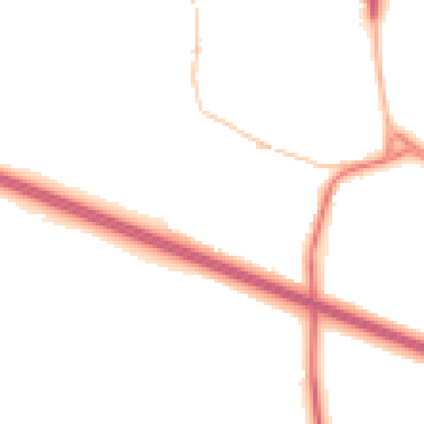 Night-time road noise heatmap for CV23 8XH