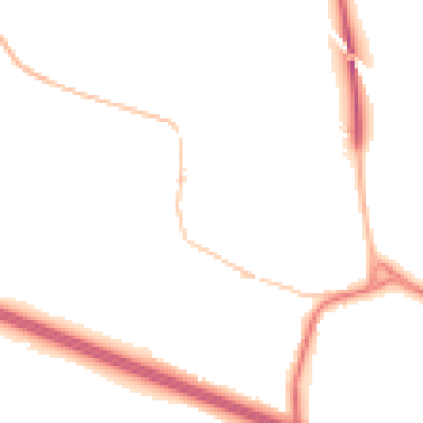Night-time road noise heatmap for CV23 8XQ