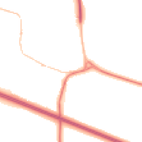 Night-time road noise heatmap for CV23 8YY