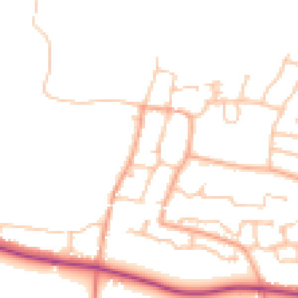 Daytime road noise heatmap for CV23 9AN