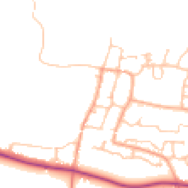 Daytime road noise heatmap for CV23 9BH