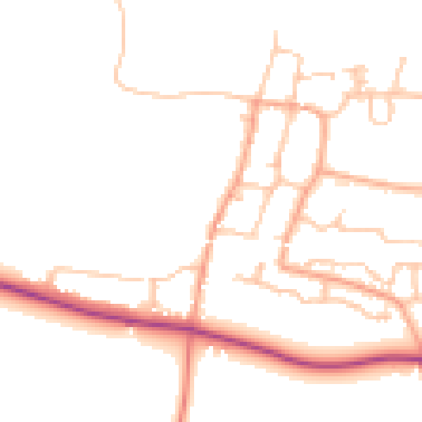 Daytime road noise heatmap for CV23 9BZ