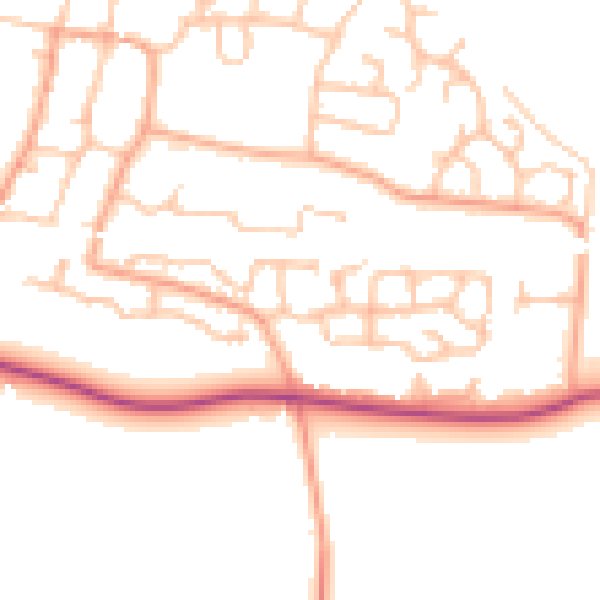 Daytime road noise heatmap for CV23 9DB