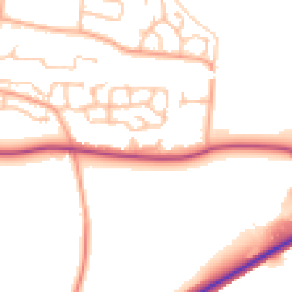 Daytime road noise heatmap for CV23 9DW