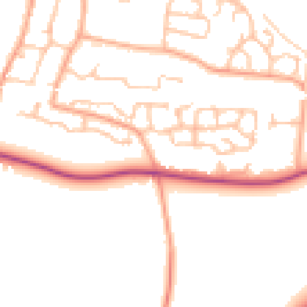 Daytime road noise heatmap for CV23 9DX