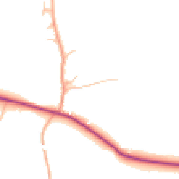 Daytime road noise heatmap for CV23 9EG