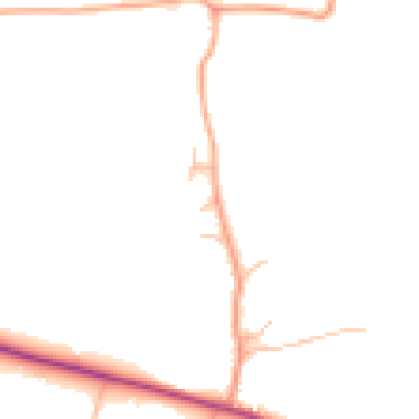 Daytime road noise heatmap for CV23 9EY