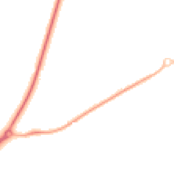 Night-time road noise heatmap for CV23 9GE