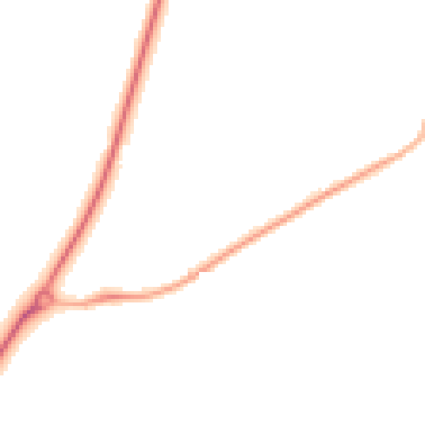 Night-time road noise heatmap for CV23 9GF