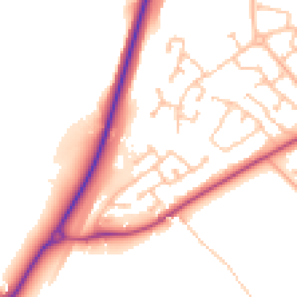 Daytime road noise heatmap for CV23 9GH