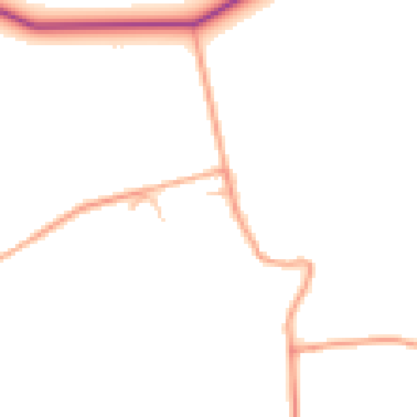 Daytime road noise heatmap for CV23 9QL