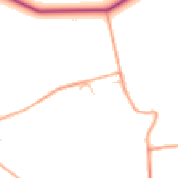 Daytime road noise heatmap for CV23 9QU