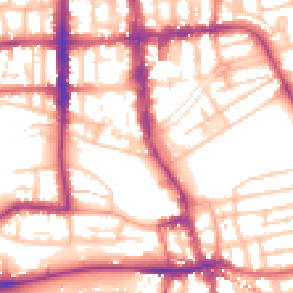 Daytime road noise heatmap for CV32 4AE