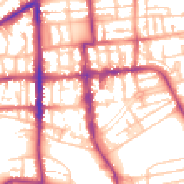 Daytime road noise heatmap for CV32 4BA