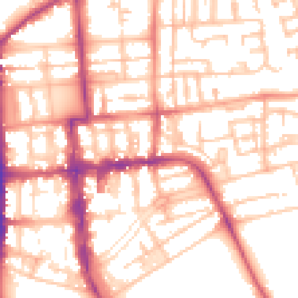 Daytime road noise heatmap for CV32 4BE