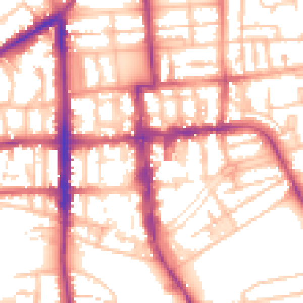 Daytime road noise heatmap for CV32 4BL